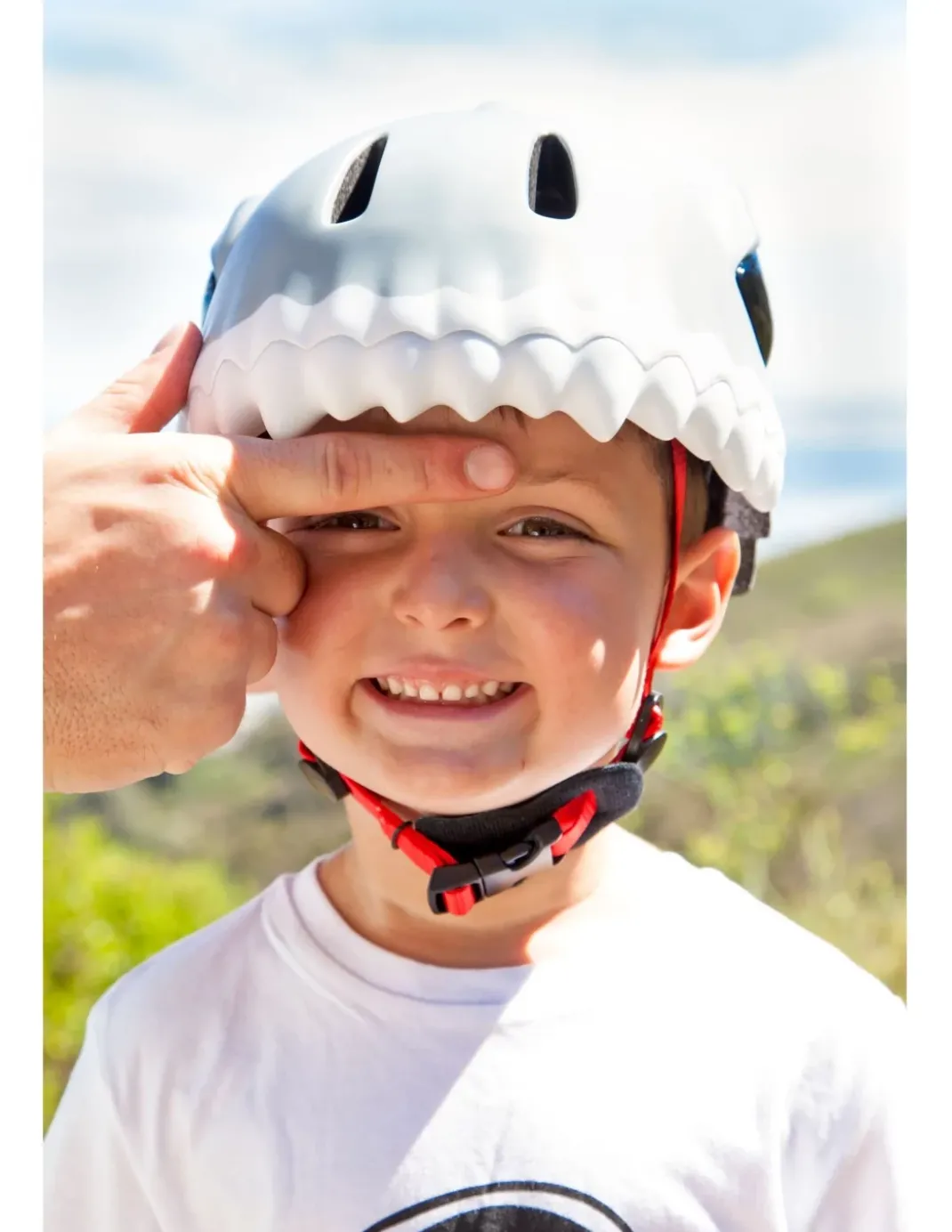 Kask rowerowy Crazy Safety 3D Shark LED