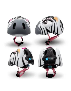 Kask rowerowy Crazy Safety Zebra LED