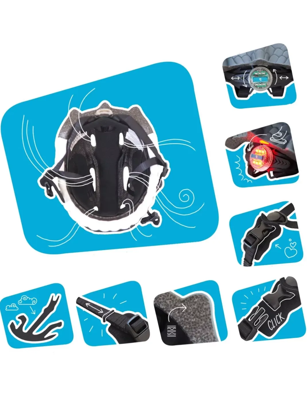 Kask rowerowy Crazy Safety Dragon LED