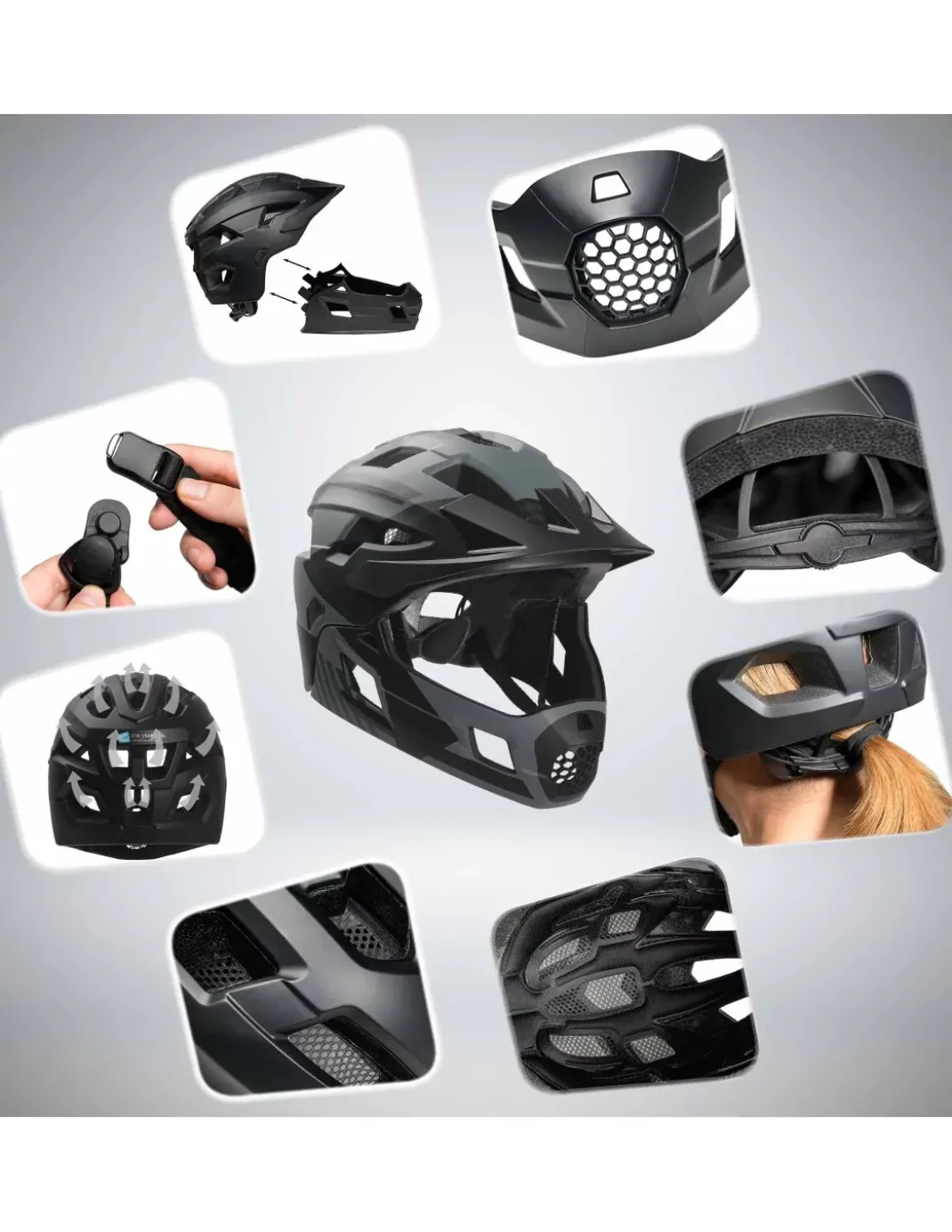 Kask Rowerowy Crazy Safety Fullface 2w1 MTB/BMX