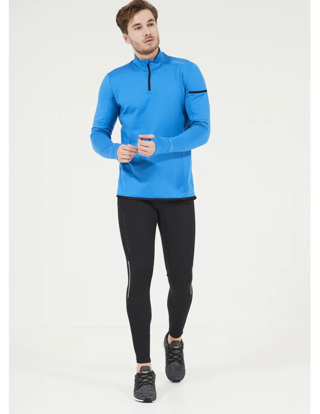 Legginsy do biegania męskie Endurance Tranny Windblock XQL