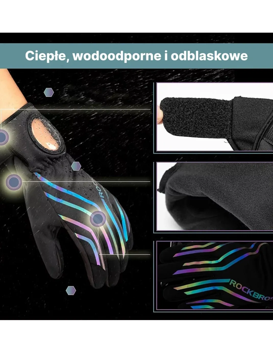 Rękawiczki rowerowe Rockbros 1614024000