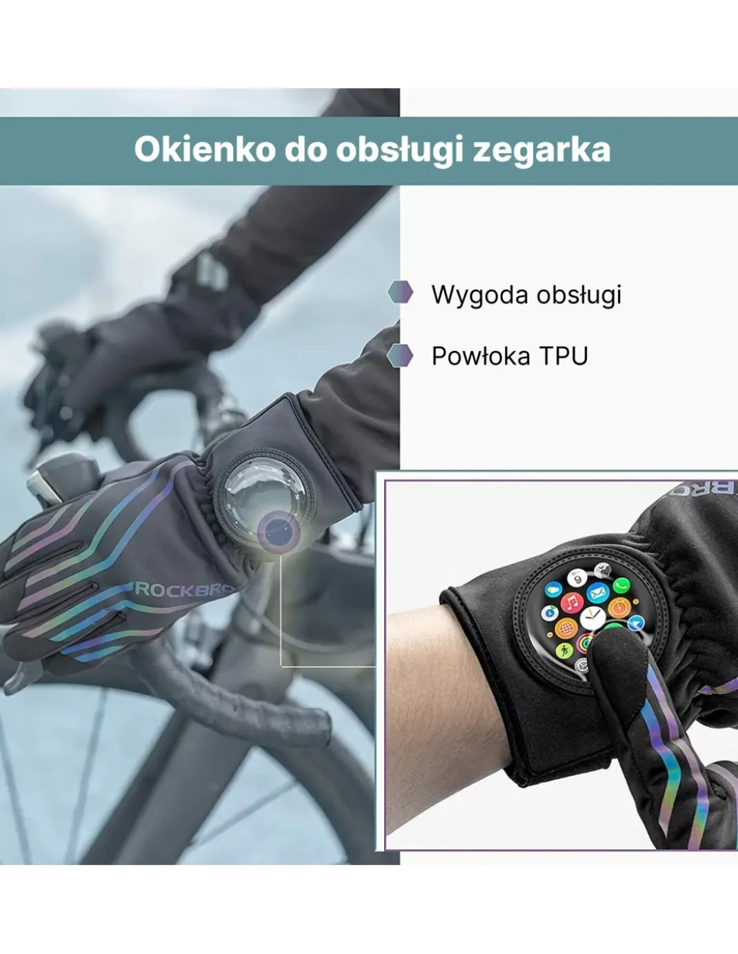 Rękawiczki rowerowe Rockbros 1614024000